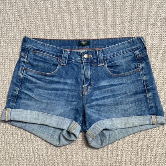 J. Crew Factory Pants - J Crew Stretch Denim Cuffed Shorts -  4